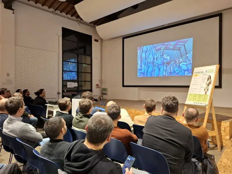 Il pubblico in sala durante un talk